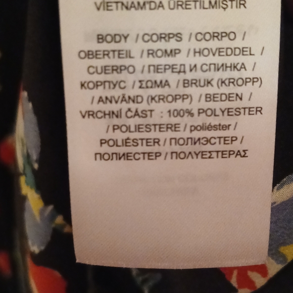 Lauren By Ralph Lauren Floral Tie Neck Dress Size 16 - Picture 2 of 4